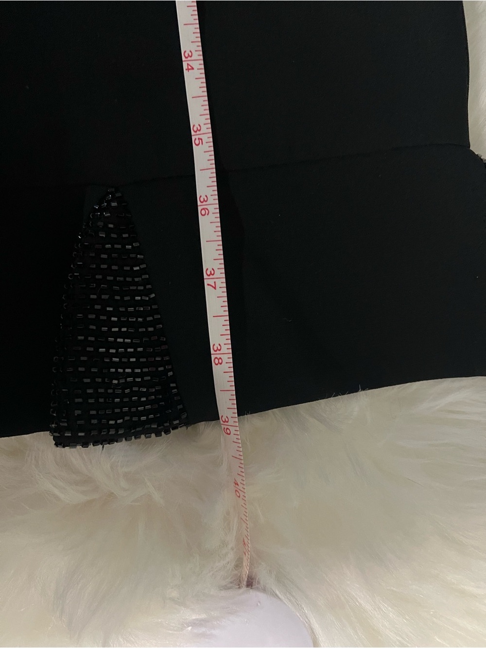 Albert Nipon Classic Black Slip Dress with Ruffled Hem Size 8 - Picture 8 of 9